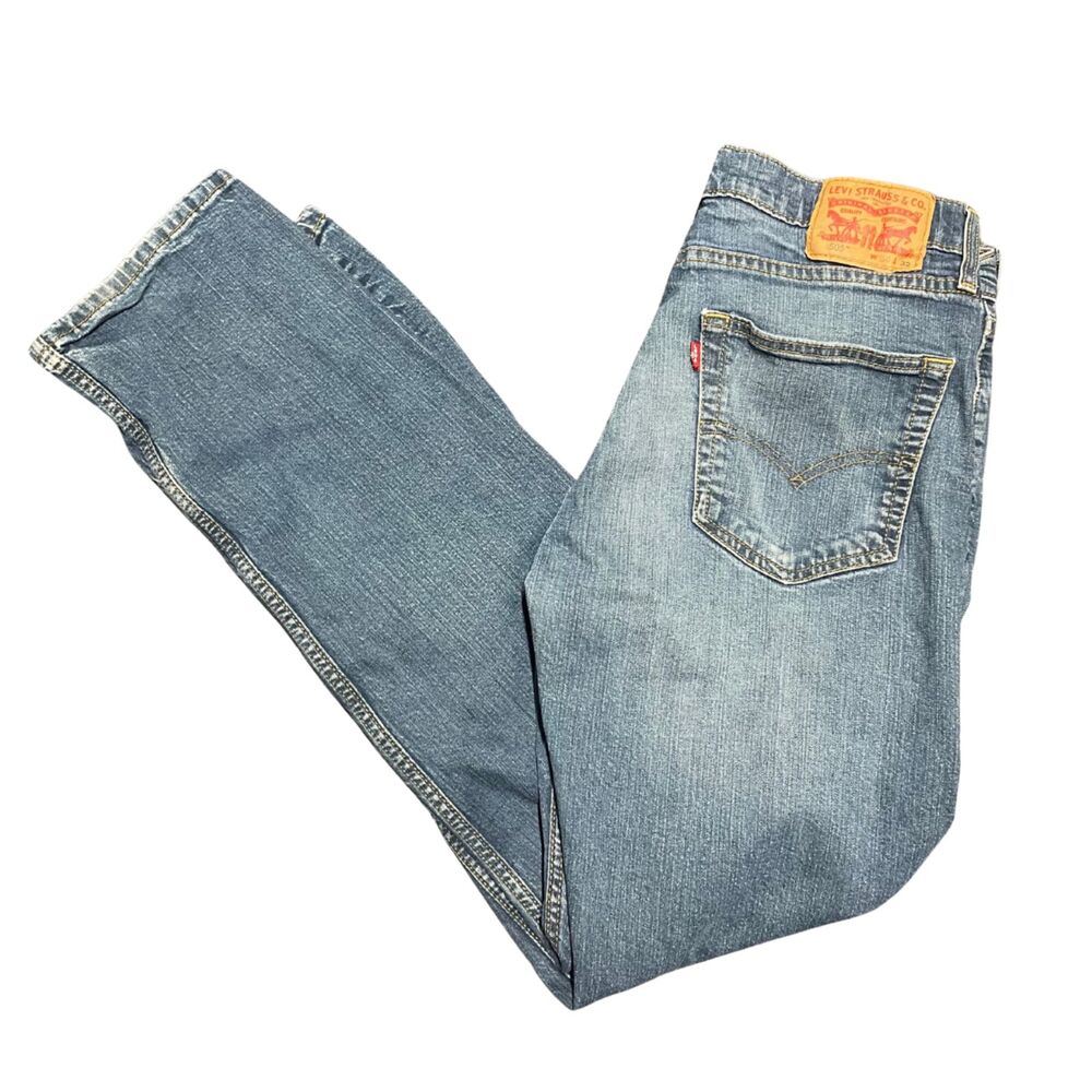 Levi’s 505 Classic Fit Straight Leg Jeans 32x29 Medium Wash Denim